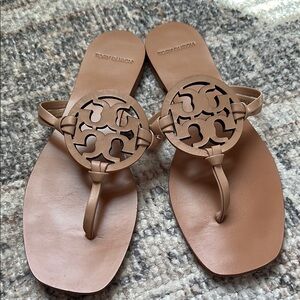 Tory Burch Women's Miller Square-Toe Thong Sandals
Natural Vachetta